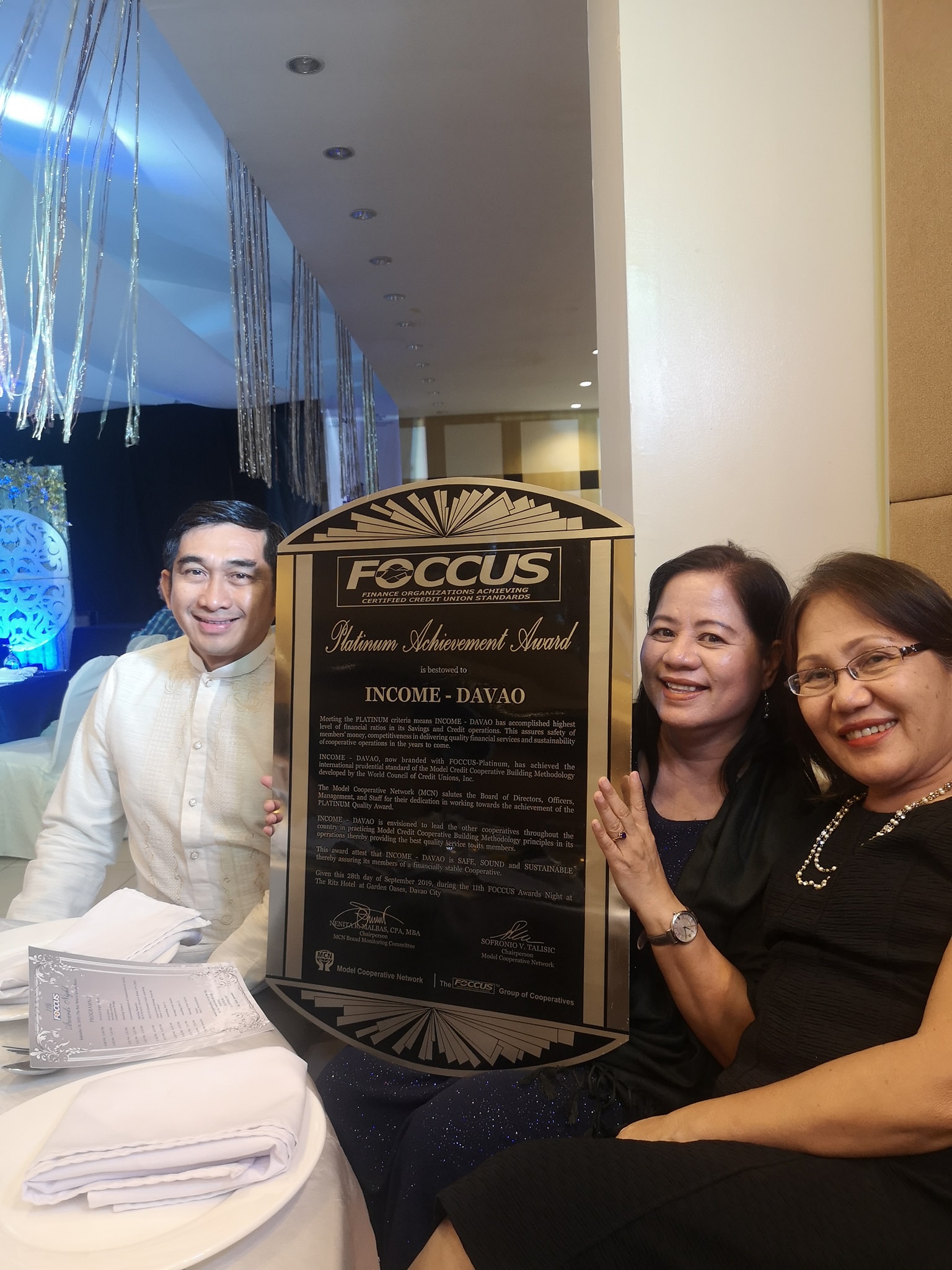 Income Recieves 2nd Platinum Award