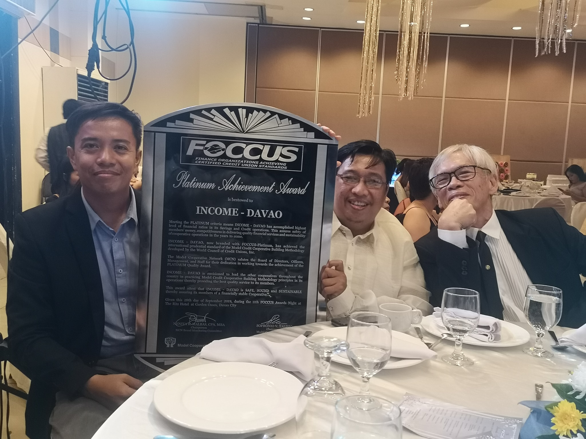 Income Recieves 2nd Platinum Award